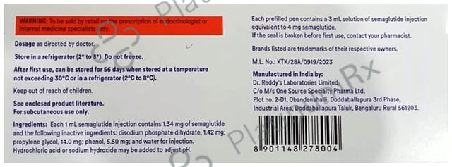 Olymviq 1mg Injection (1 Multi-dose Disposable Pen, 4 Needle, 4 Alcohol Swab)