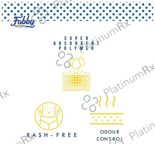 Fabby Fabby Adult Diaper (10 Each) Medium 3 units