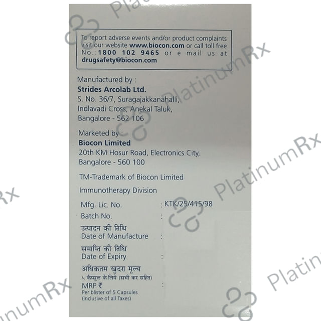 Psorid 50mg Capsule 5s