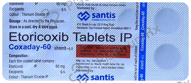 Coxaday 60mg Tablet 10s