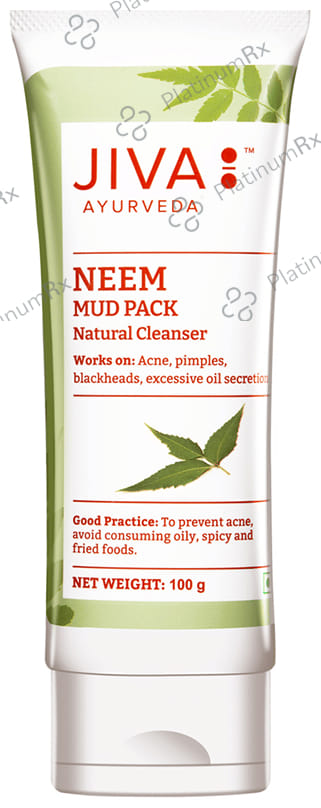 Jiva Ayurveda Neem Mud Pack Natural Cleanser (100gm Each) 3 Tubes
