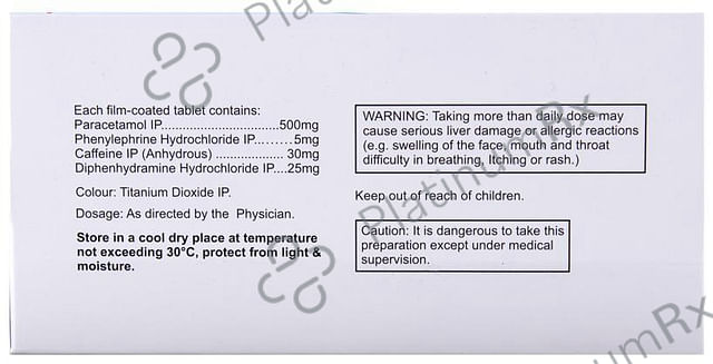 Sumo Cold 30/25/500/5mg Tablet 10s
