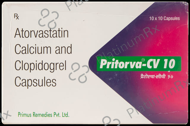 Pritorva CV 10/75mg Capsule 10s