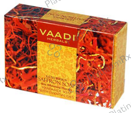 Vaadi Herbals Super Value Pack of Luxurious Saffron Soap - Skin Whitening Therapy (75gm Each)