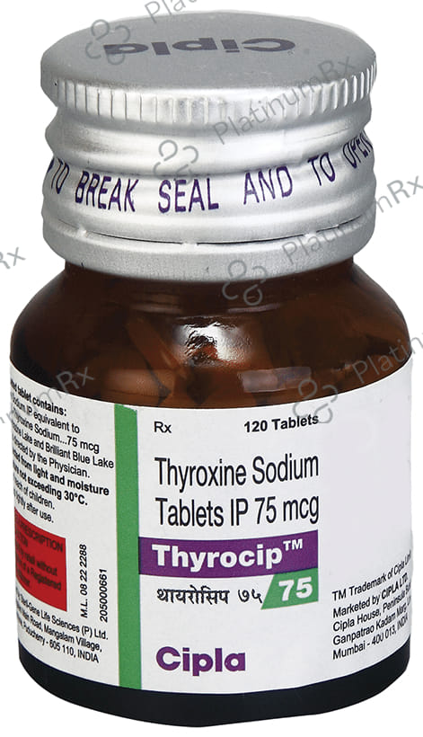 Thyrocip 75mcg Tablet