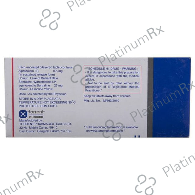 Alprax Plus 0.5/25mg Tablet SR 10s