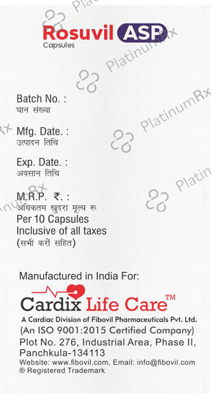 Rosuvil ASP 10/75mg Capsule 10s