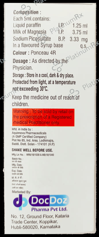 Laxidoz Plus Oral Suspension Mint Sugar Free