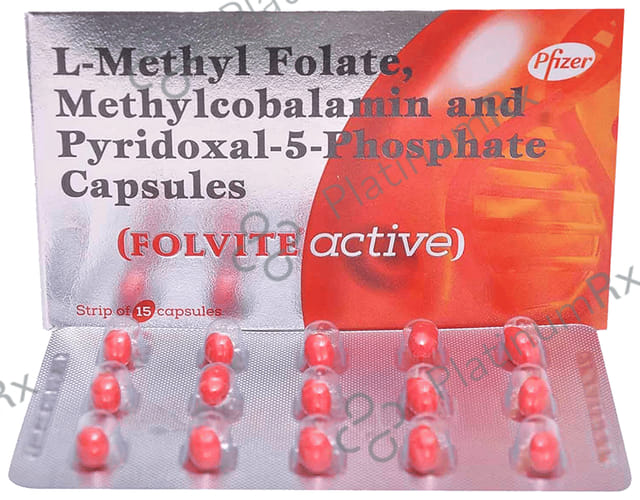 Folvite Active 1/1500mcg/0.5mg Capsule 15s
