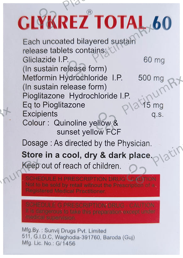 Glykrez Total 60 Tablet SR