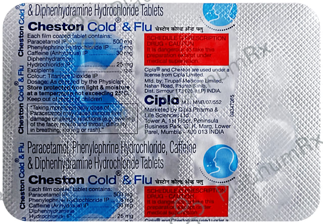 Cheston Cold and Flu Tablet