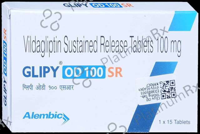 Glipy OD 100mg Tablet SR 15s