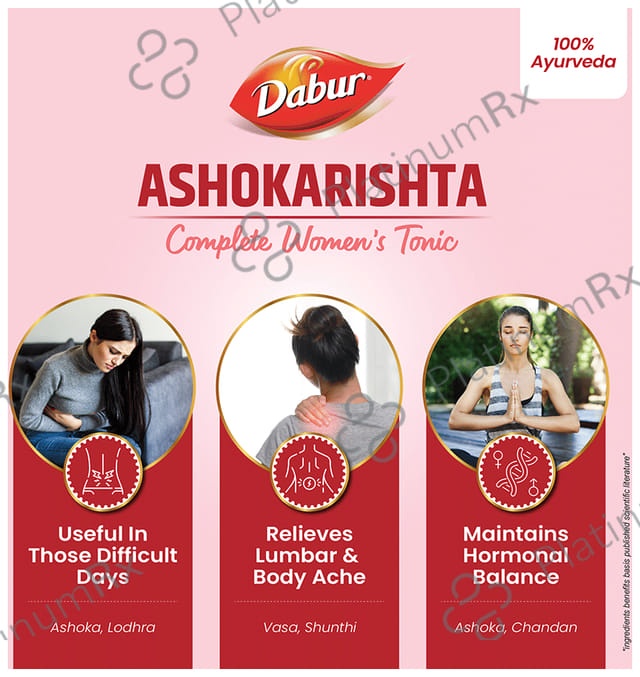 Dabur Ashokarishta Relieves Menstrual Cramps & Period Pain in Women 450ml