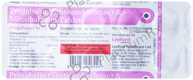 Pregabanyl M 75 SR Tablet 10s