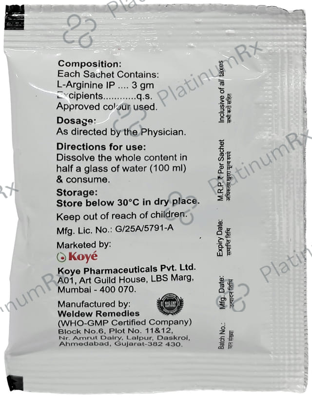 Coelarg 3000mg Orange Flavour Sachet 5gm