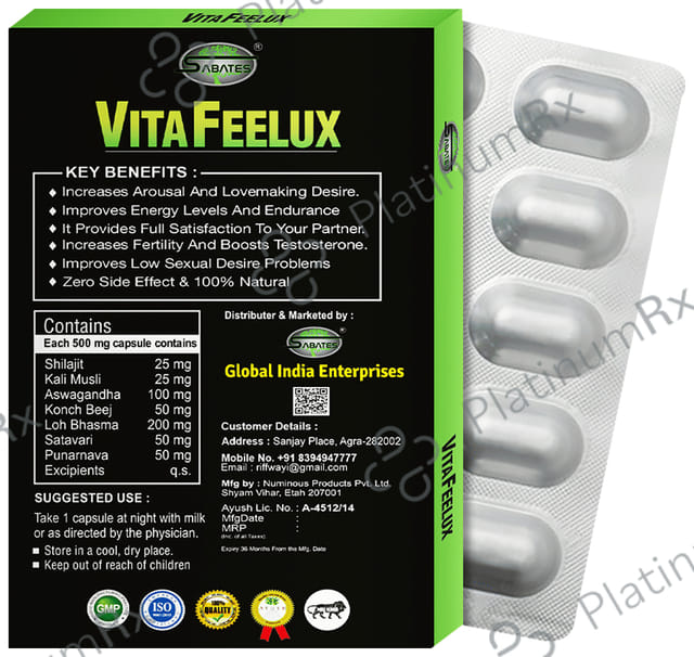 Sabates Vita Feelux Capsule 10 capsules