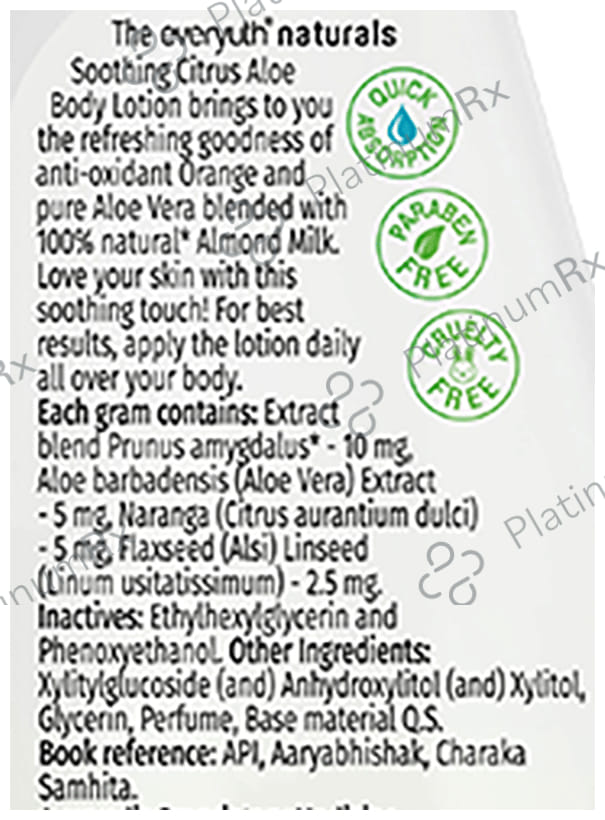 Everyuth Naturals Soothing Citrus Aloe Body Lotion 500 ml