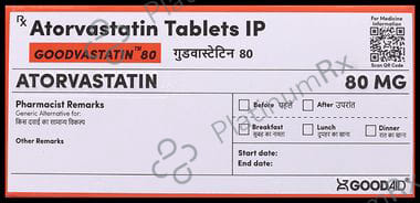Goodvastatin 80mg Tablet 10s