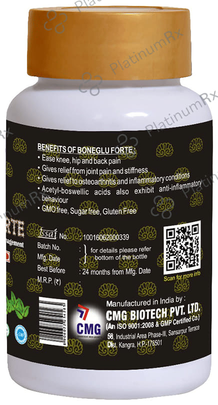 CMG Nutritions Boneglu Forte Capsule Nutritional Support for Bone Health & Pain Management