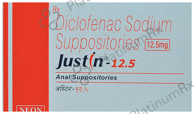 Justin 12.5mg Suppository 5s