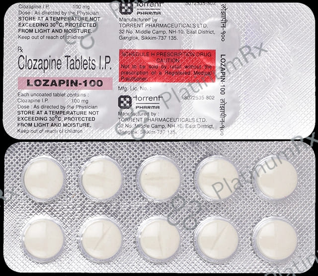 Lozapin 100mg Tablet 10s