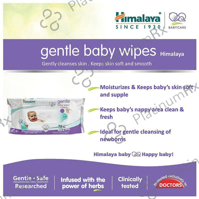 Himalaya Gentle Baby Wipes 12s