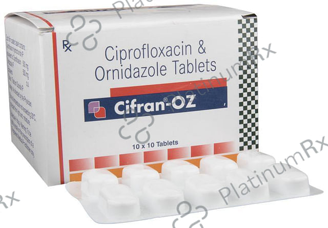 Cifran OZ 500/500mg Tablet 10s