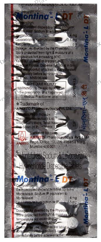 Montina L DT 2.5/4mg Tablet 10s