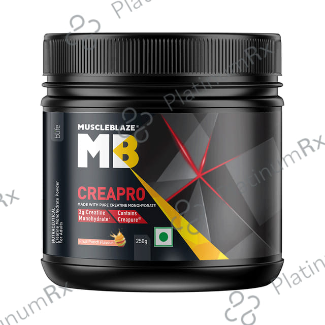MuscleBlaze Creapro Creatine - With Creapure for Lean Muscles, Energy & Strength - Fruit Punch
