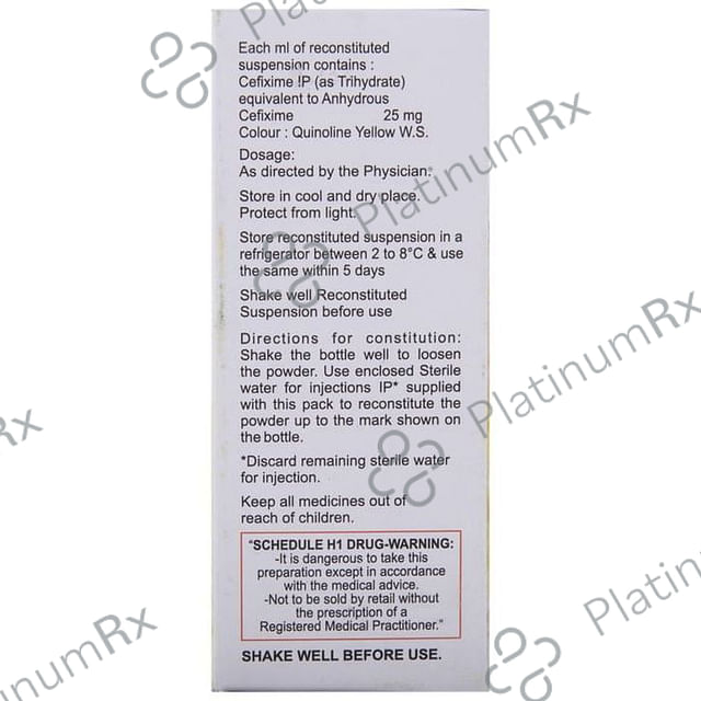 Cefolac 25mg Oral Suspension 10ml