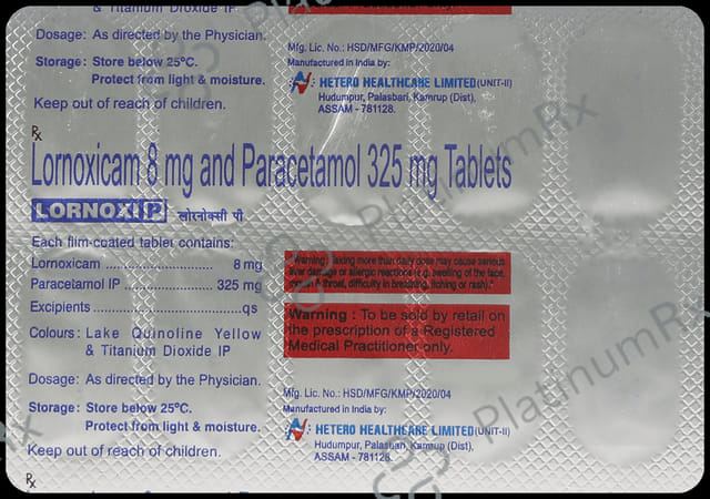 Lornoxi P 8/325mg Tablet 10s