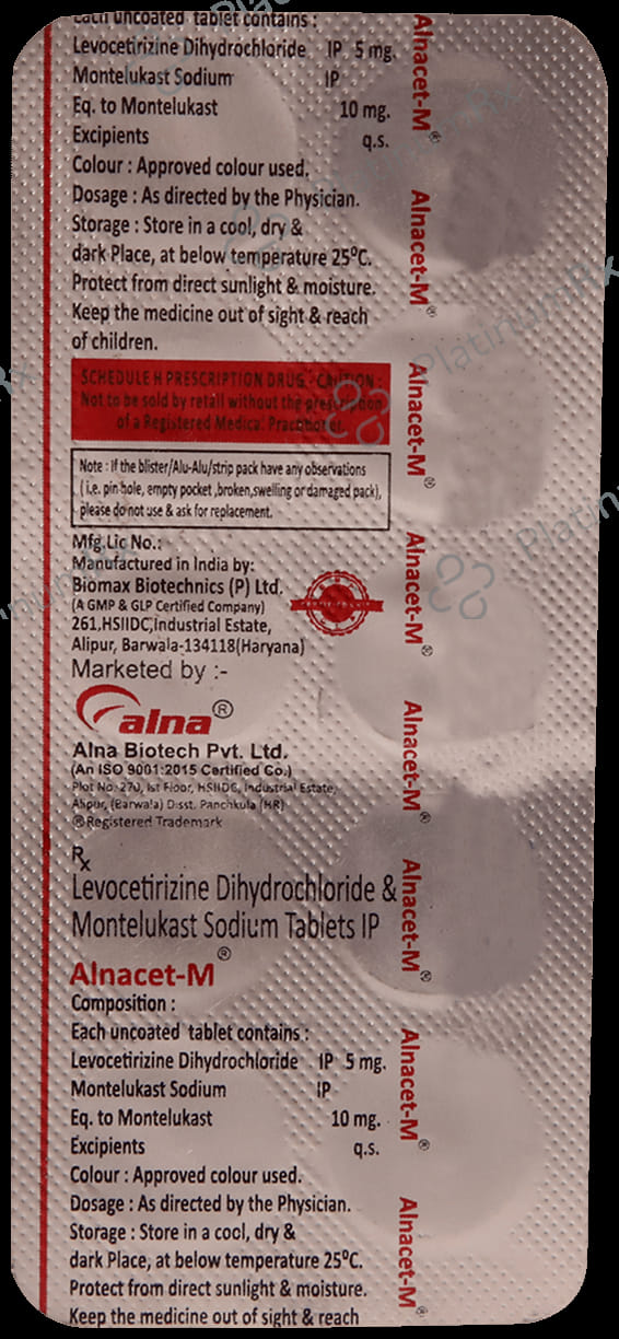 Alnacet M 5/10mg Tablet 10s