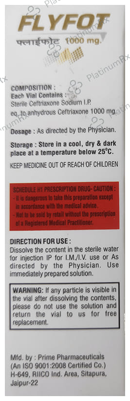Flyfot 1000mg Injection 1s