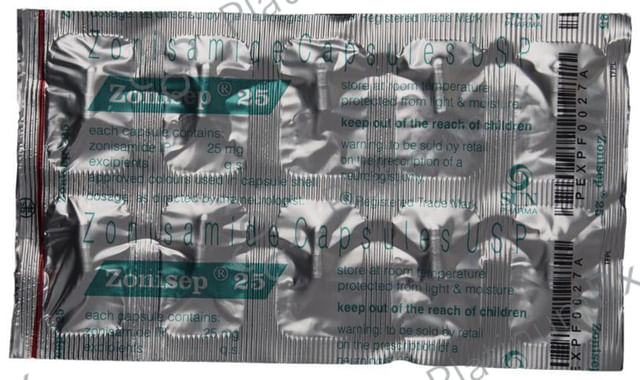 Zonisep 25mg Capsule 10s