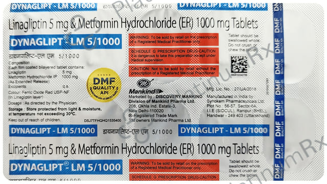 Dynaglipt LM 5/1000mg Tablet 10s