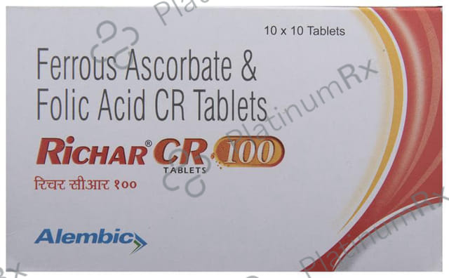 Richar CR 100 100mg/1500mcg Tablet 10s