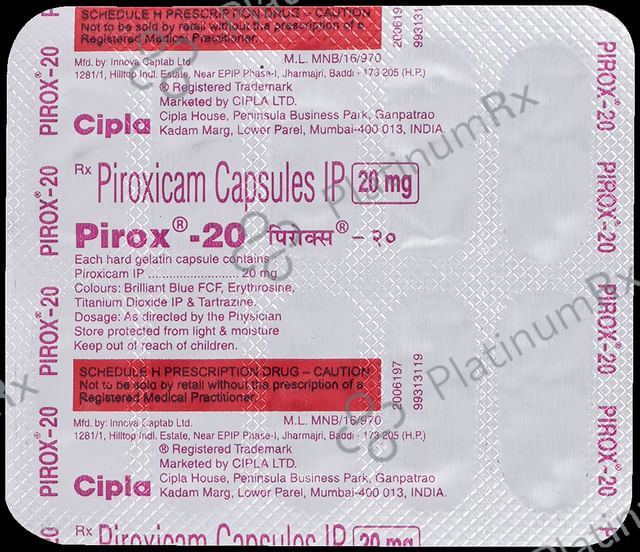 Pirox 20mg Capsule 10s