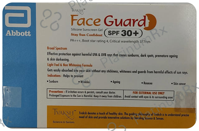 Tvaksh Face Guard Silicone SPF 30 PA+++ Sunscreen Gel 50gm
