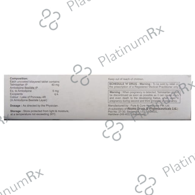 Telmiyug AM 40 Tablet