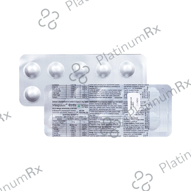 Mirapause 5mg Tablet 10s