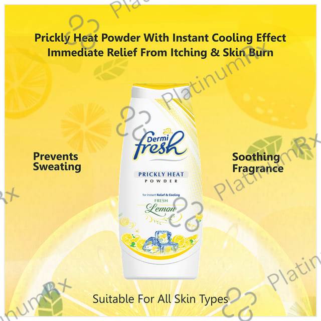 Dermifresh Prickly Fresh Lemon Flavour Heat Powder 150gm