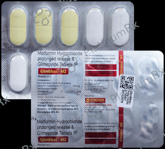 Glimbless M 2/1000mg Tablet 10s