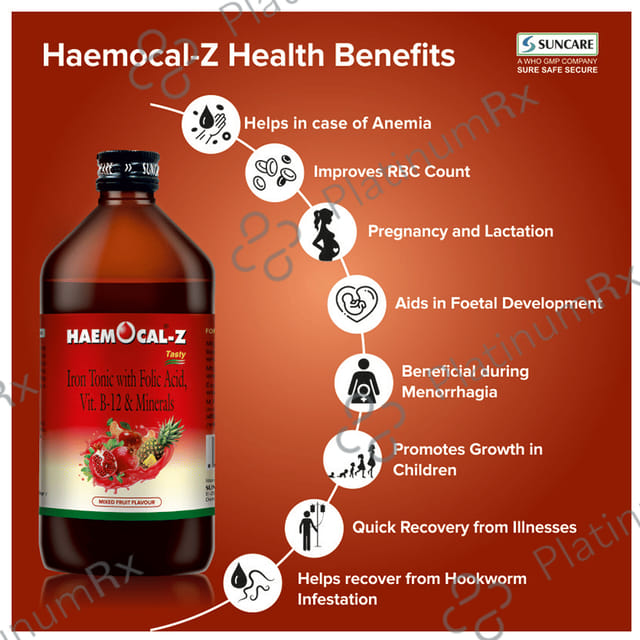 Haemocal Z Syrup Mixed Fruit 450ml