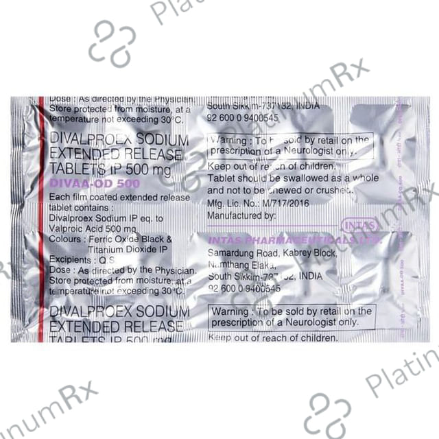 Divaa OD ER 500mg Tablet 10s