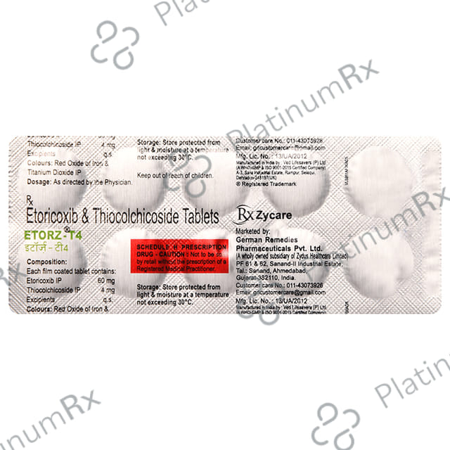 Etorz T 4/60mg Tablet 10s