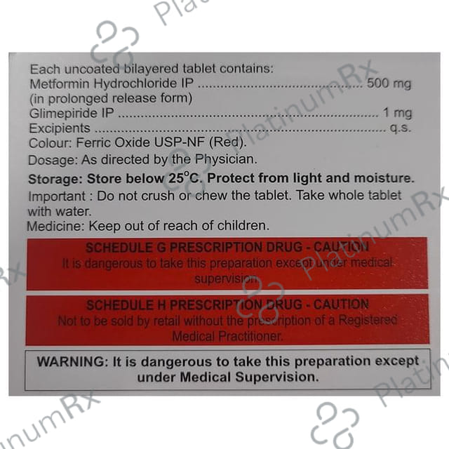 Endoformin G 1/500mg Tablet PR 10s