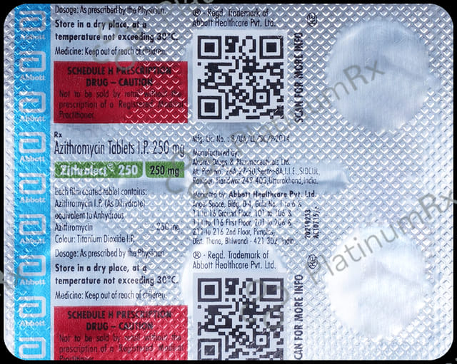 Zithrolect 250mg Tablet 6s