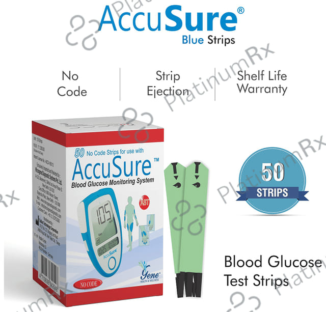 AccuSure Blood Glucose Test Strip