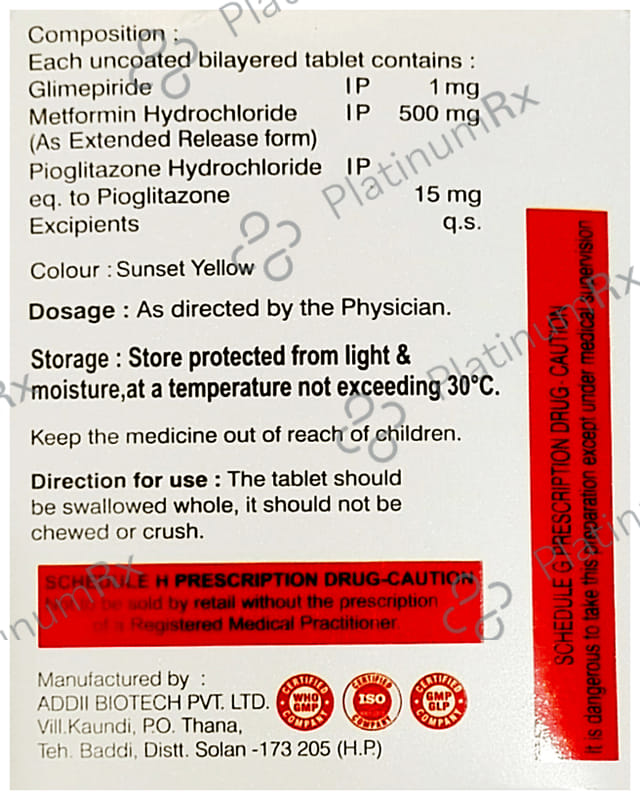 Xenoglim MP1 Tablet ER 15s