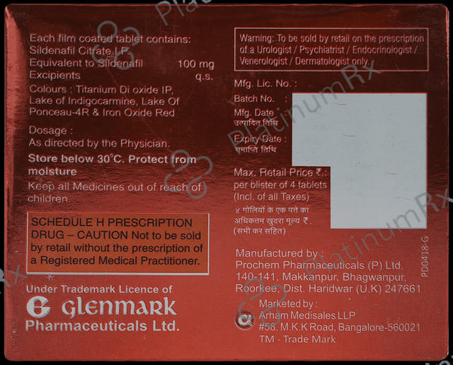 Silderect Gold 100mg Tablet 4s